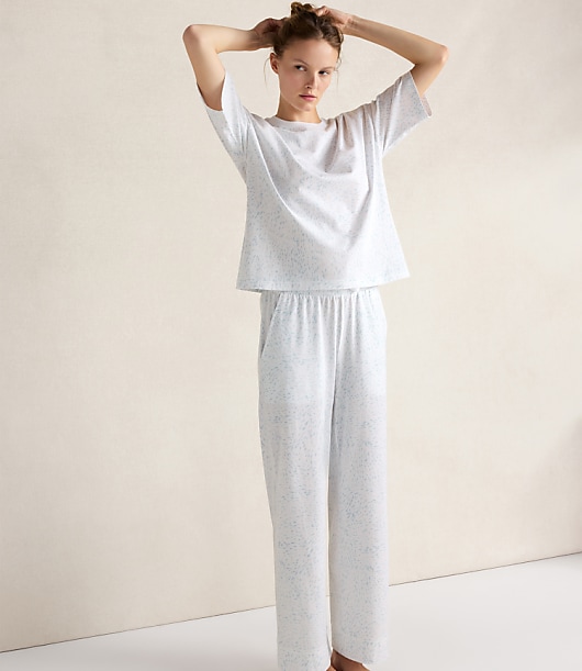 Haven Well Within Organic Cotton Jersey Rippled Sand Pajama Pants