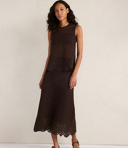 Haven Well Within Cotton Crochet Scalloped Tank