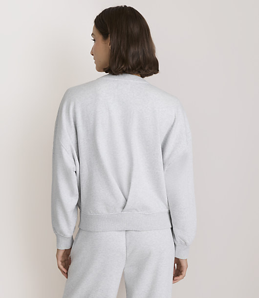 Lou & Grey Heathered Pleated Elite Fleece Sweatshirt
