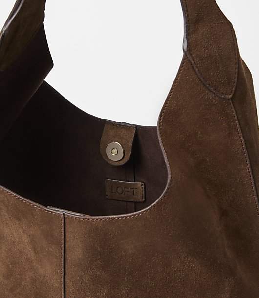 Suede Drop Shoulder Bag