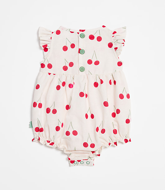 LOFT x Mon Coeur Linen Cherry Romper