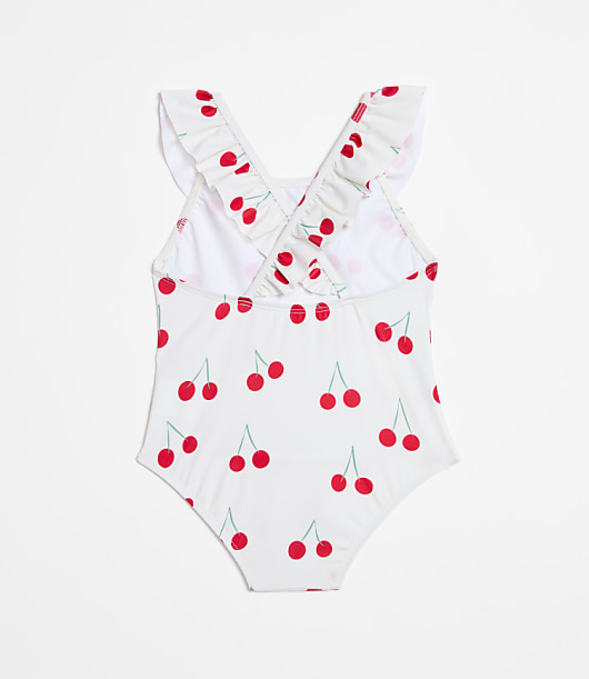 LOFT x Mon Coeur UPF 50+ Recycled Polyester Cherry Ruffle Swimsuit