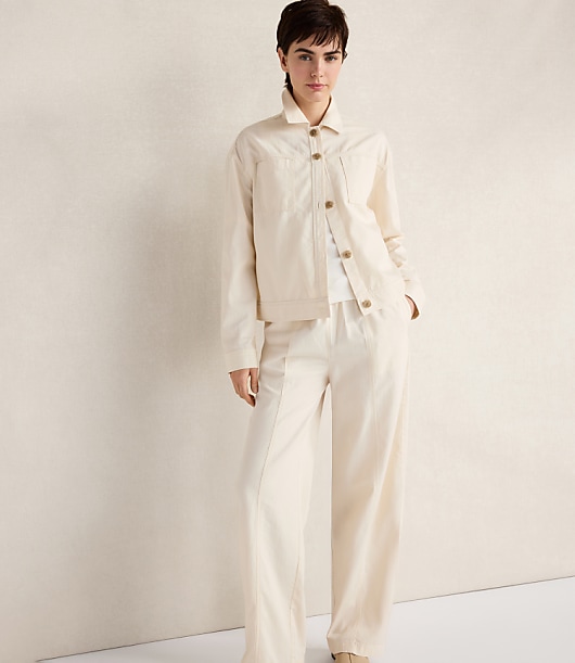 Haven Well Within Cotton Ecru Denim Barrel Leg Pants