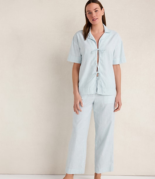 Haven Well Within Cotton Linen Faded Dot Pajama Top