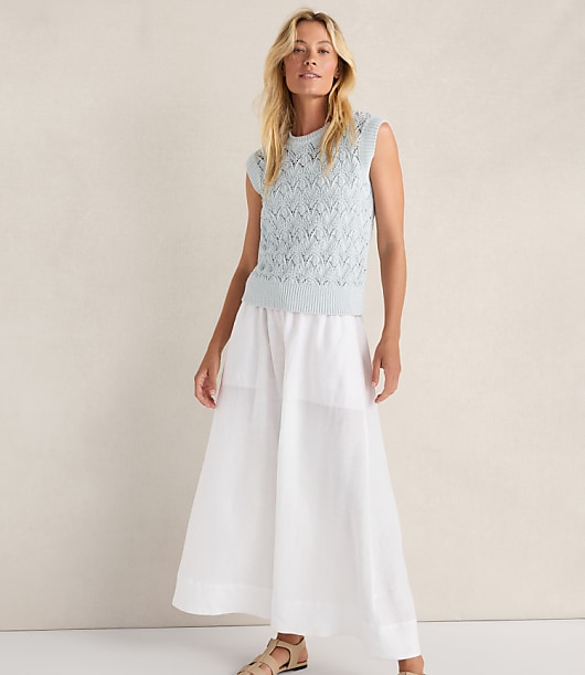 Haven Well Within Organic Cotton Chain Pointelle Sweater Vest