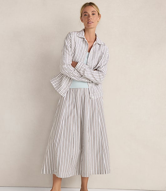 Haven Well Within Everweave Linen Stripe Boxy Jacket