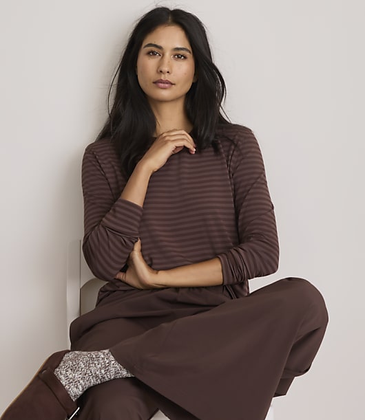 Lou & Grey Striped Essential Modal Long Sleeve Tee