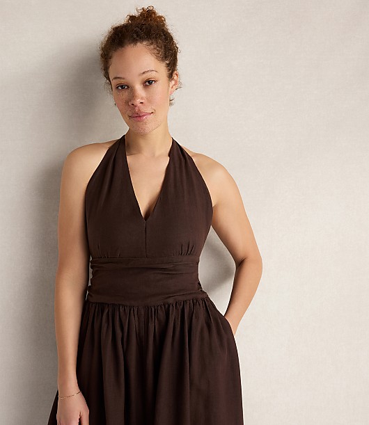 Haven Well Within Linen Halter Maxi Dress