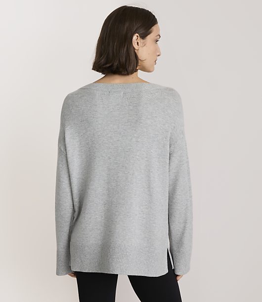 Lou & Grey Heathered Dreamstitch Oversized Tunic Sweater