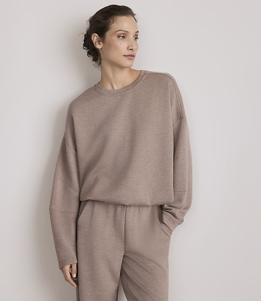 Lou & Grey Heathered Scubasoft Bubble Sweatshirt
