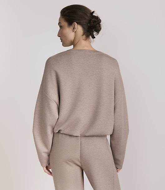 Lou & Grey Heathered Scubasoft Bubble Sweatshirt