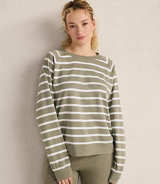 Loft Haven Well Within Organic Cotton Interlock Everyday Sweatshirt