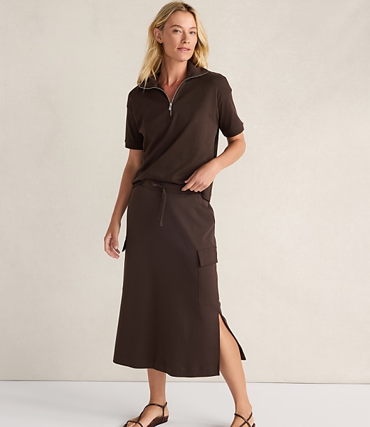 Haven Well Within Organic Cotton Interlock Cargo Skirt