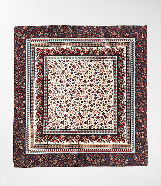 Floral Paisley Square Scarf