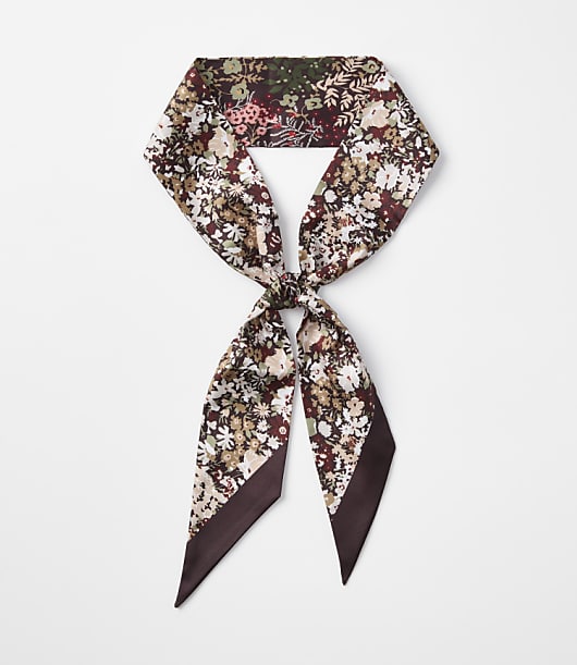 Floral Reversible Skinny Scarf