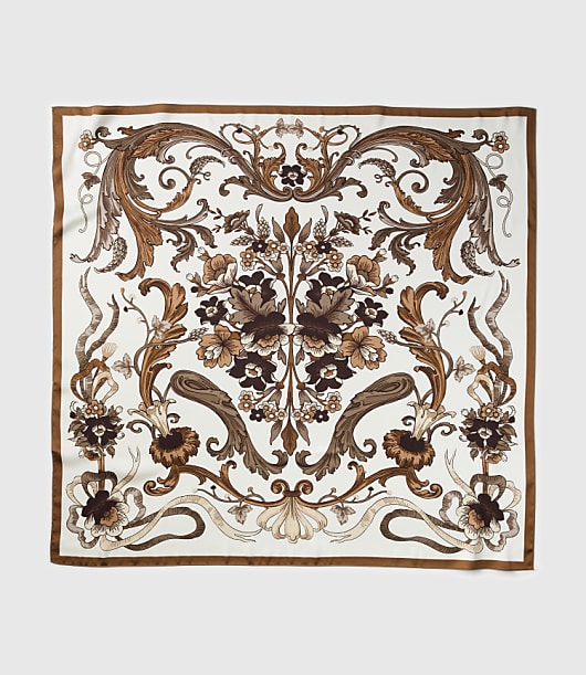 Floral Paisley Square Scarf