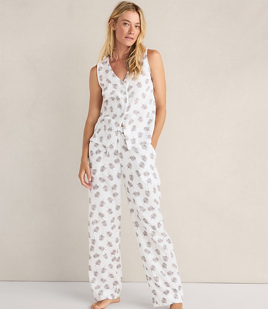 Haven Well Within Organic Cotton Gauze Tossed Fern Pajama Tank
