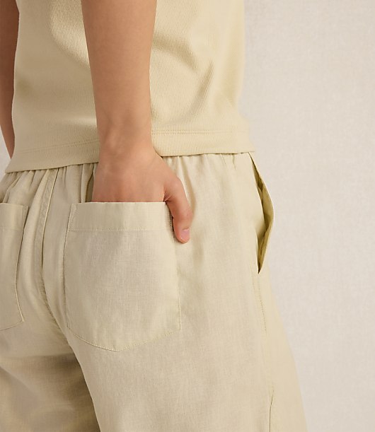 Haven Well Within Organic Cotton Linen Barrel Leg Pants