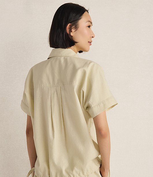 Haven Well Within Organic Cotton Linen Button-Down Top