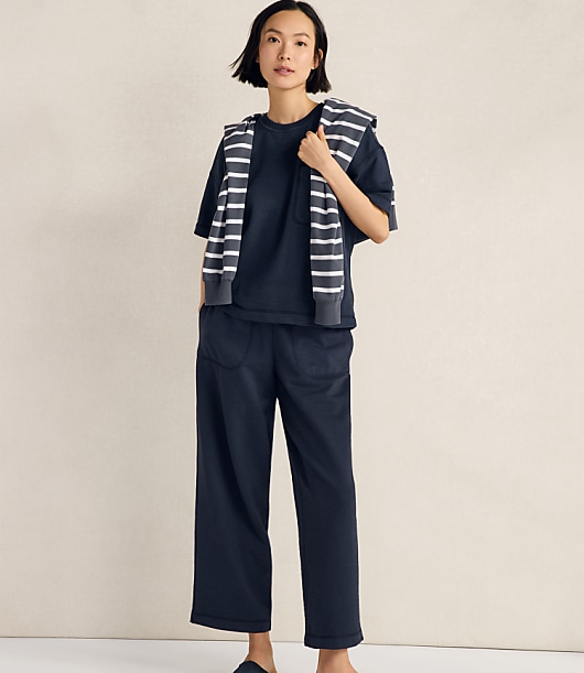 Haven Well Within Garment-Dyed Organic Cotton Slub Terry Pants