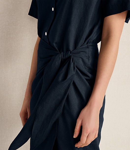 Haven Well Within Organic Cotton Linen Wrap Dress