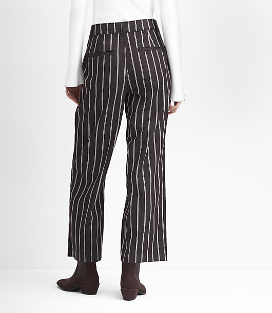 Palmer Wide Leg Crop Pants in Stripe
