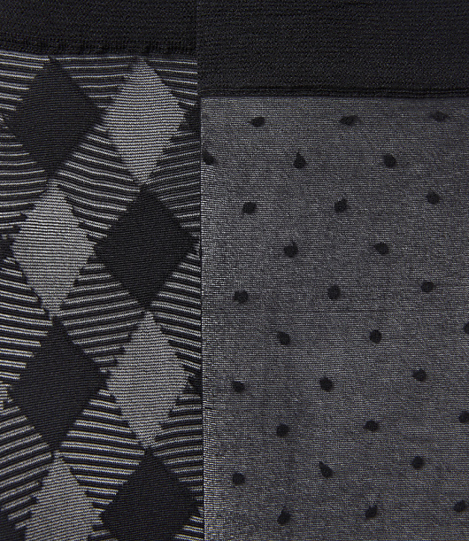 Dot & Argyle Sheer Ankle Sock Set