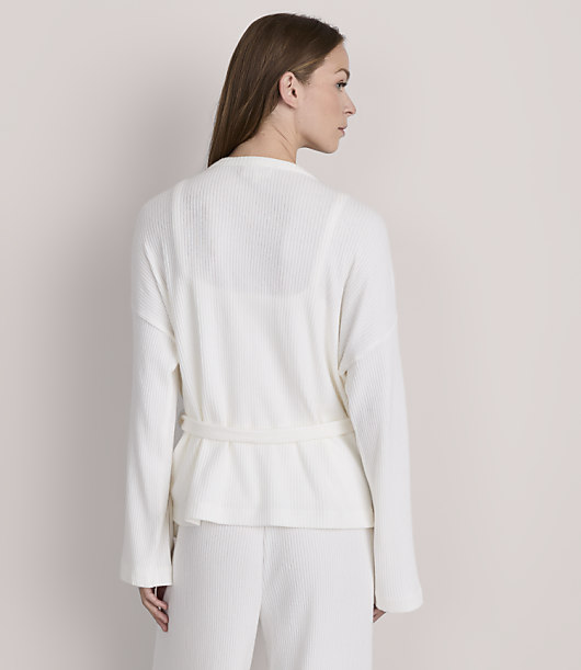 Lou & Grey Brushed Ribbed Wrap Pajama Top