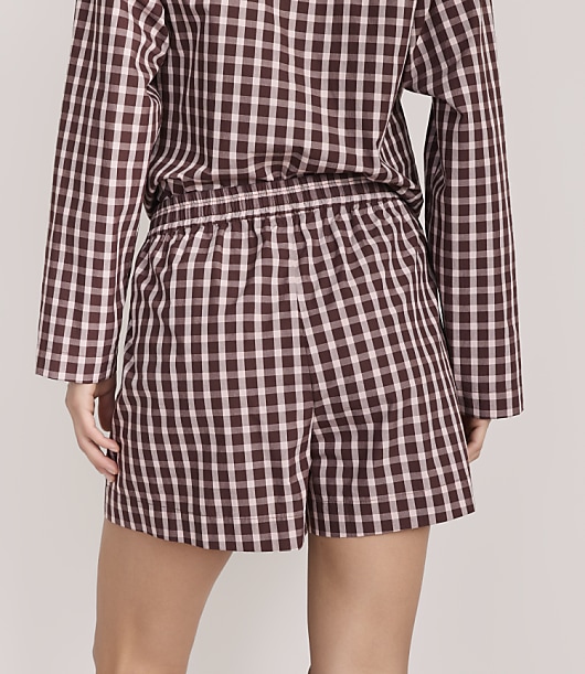 Lou & Grey Plaid Poplin Pajama Shorts