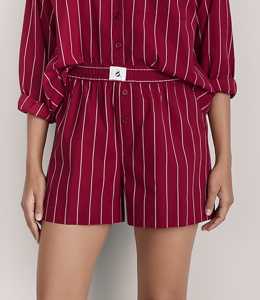 Lou & Grey Striped Poplin Pajama Shorts
