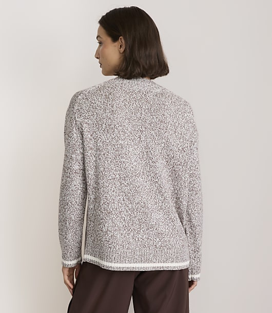 Lou & Grey Marled Double V-Neck Sweater