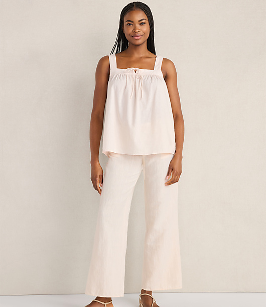 Haven Well Within Organic Cotton Linen Square Neck Top