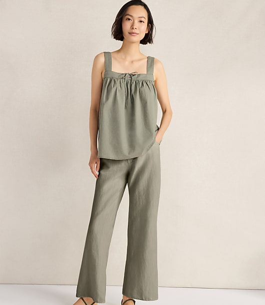 Haven Well Within Organic Cotton Linen Square Neck Top