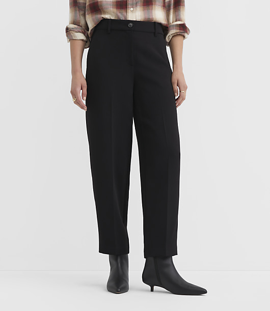 Barrel Pants in Textured Crepe