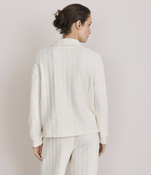Lou & Grey Cable Chenille Half Zip Top