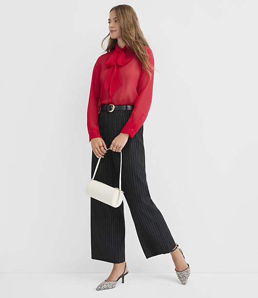 Button Bow Blouse