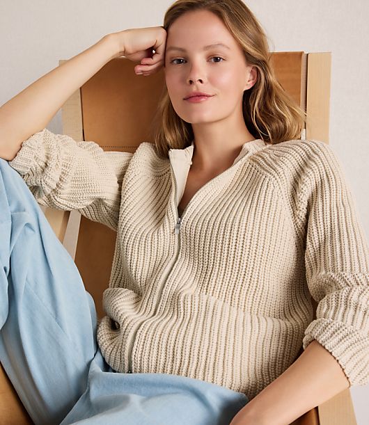 Haven Well Within Cotton Blend Shaker Stitch Bomber Jacket