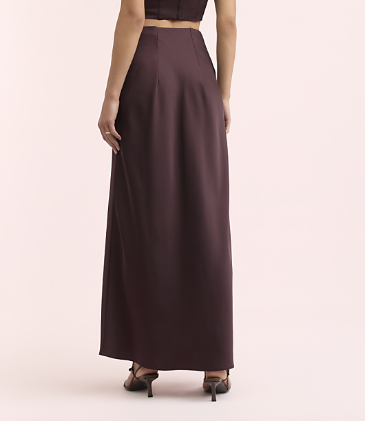 Lately Satin Column Maxi Skirt