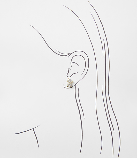 Double Sparkle Stud Earrings