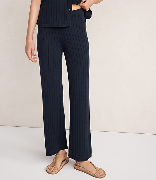Haven Well Within Organic Cotton Ribbed Wide Leg Pant