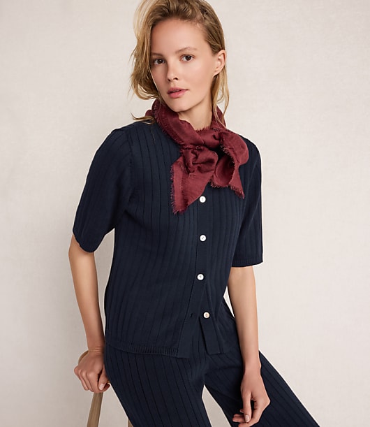 Haven Well Within Organic Cotton Ribbed Wide Leg Pant