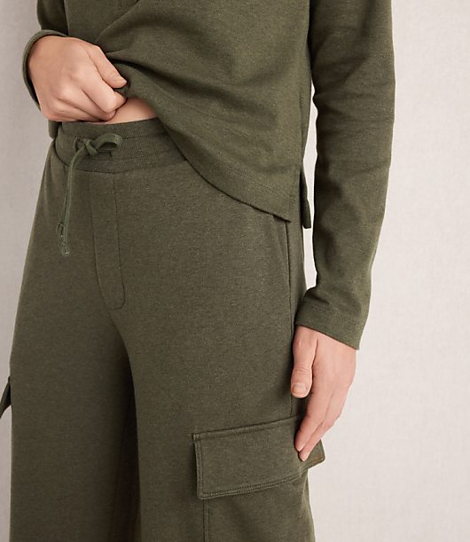 Haven Well Within Organic Cotton Interlock Straight Leg Cargo Pants