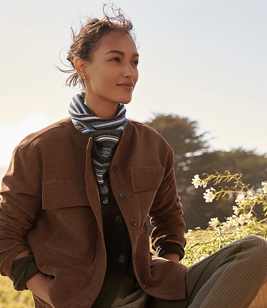 Haven Well Within Cashmere Striped Triangle Scarf