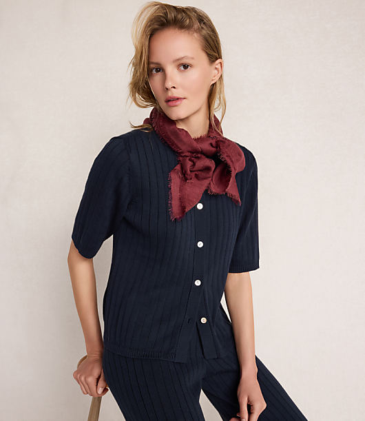 Haven Well Within Organic Cotton Ribbed Short Sleeve Sweater