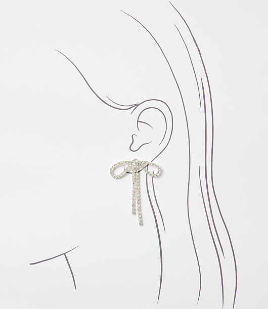 Sparkle Bow Drop Earrings