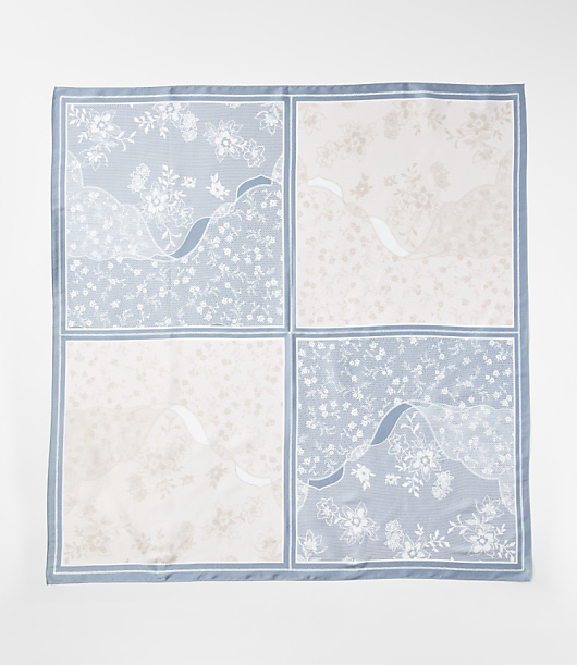 Lace Print Square Scarf