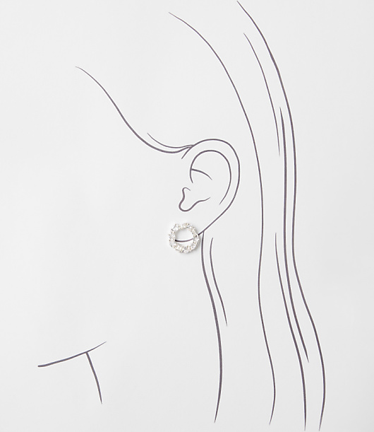 Mixed Sparkle Circle Stud Earrings