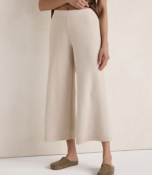 Haven Well Within Cotton Blend Ribbed Wide Leg Pants