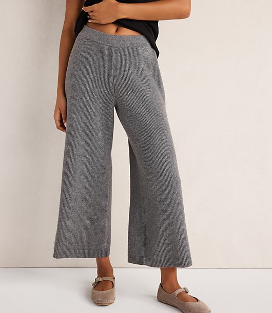 Haven Well Within Cotton Blend Ribbed Wide Leg Pants