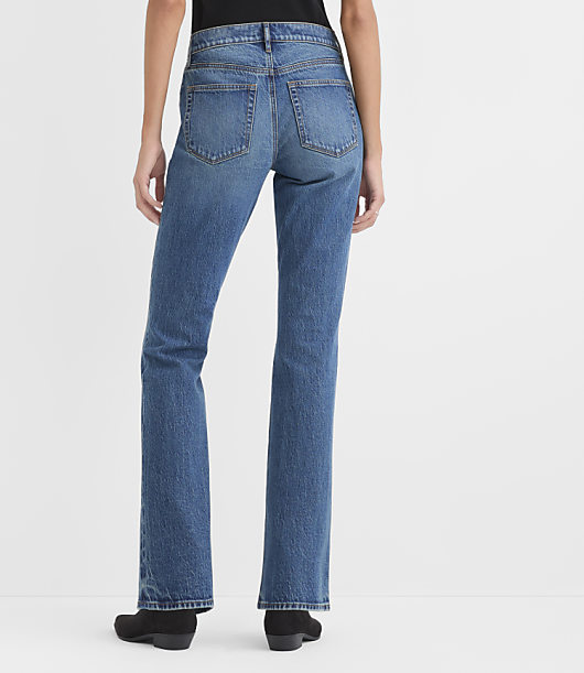 Rivete Mid Rise Boot Jeans in Lune Wash